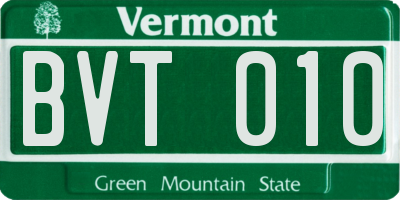 VT license plate BVT010