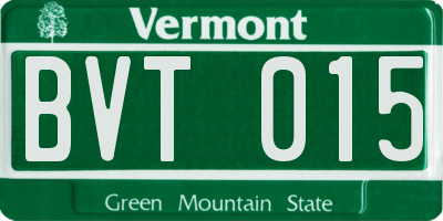 VT license plate BVT015