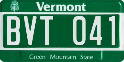 VT license plate BVT041