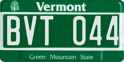 VT license plate BVT044