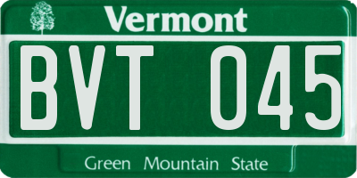 VT license plate BVT045