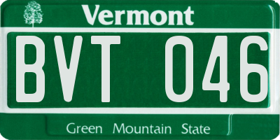 VT license plate BVT046