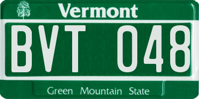 VT license plate BVT048