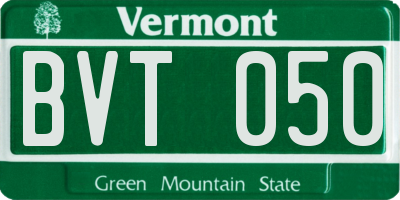 VT license plate BVT050