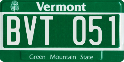 VT license plate BVT051