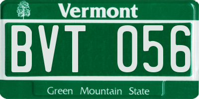 VT license plate BVT056