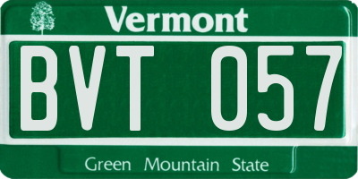 VT license plate BVT057