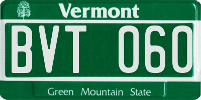 VT license plate BVT060