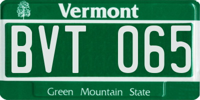VT license plate BVT065