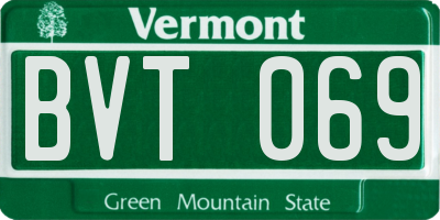VT license plate BVT069