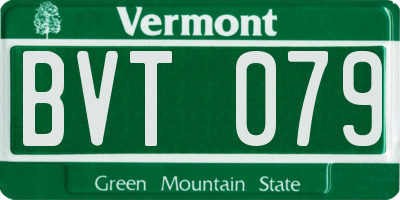 VT license plate BVT079