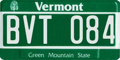 VT license plate BVT084