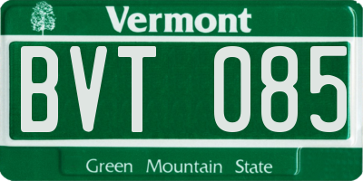 VT license plate BVT085