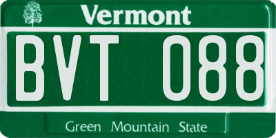 VT license plate BVT088
