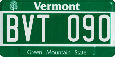 VT license plate BVT090