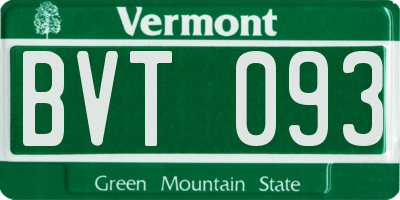 VT license plate BVT093