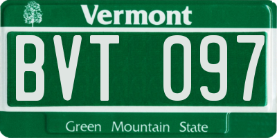VT license plate BVT097