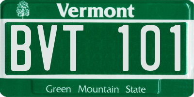VT license plate BVT101