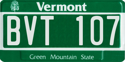 VT license plate BVT107