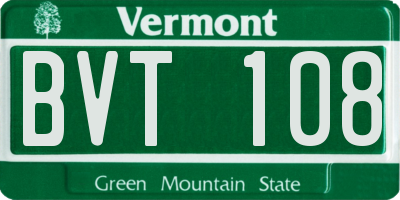 VT license plate BVT108