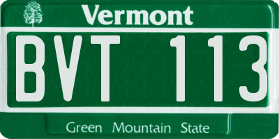 VT license plate BVT113