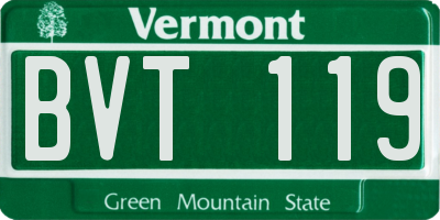 VT license plate BVT119
