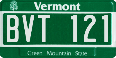VT license plate BVT121
