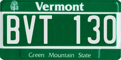 VT license plate BVT130