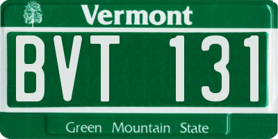 VT license plate BVT131