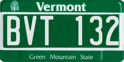 VT license plate BVT132
