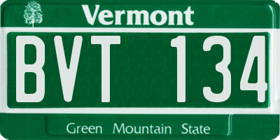 VT license plate BVT134