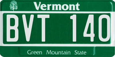 VT license plate BVT140