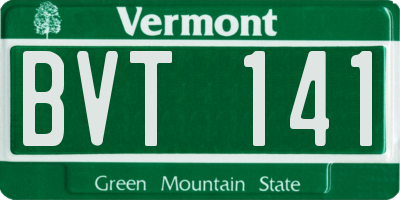 VT license plate BVT141
