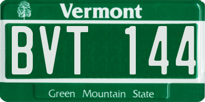 VT license plate BVT144