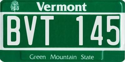 VT license plate BVT145