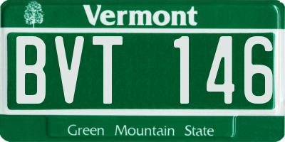 VT license plate BVT146