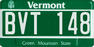 VT license plate BVT148
