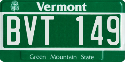 VT license plate BVT149