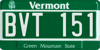 VT license plate BVT151