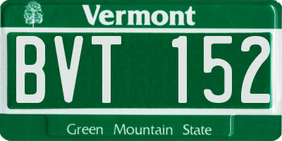 VT license plate BVT152