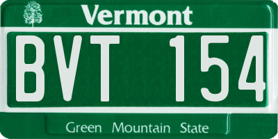 VT license plate BVT154