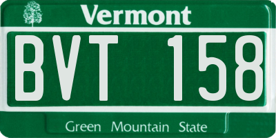 VT license plate BVT158