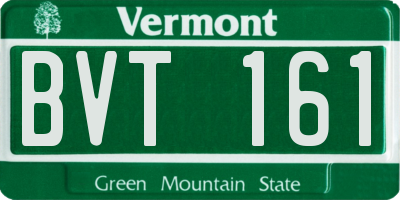 VT license plate BVT161
