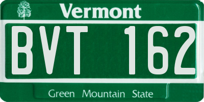 VT license plate BVT162