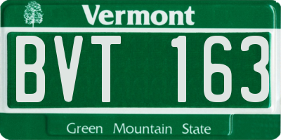 VT license plate BVT163