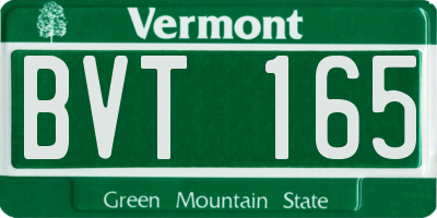 VT license plate BVT165