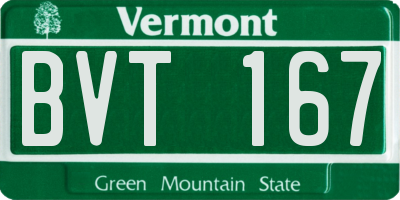 VT license plate BVT167