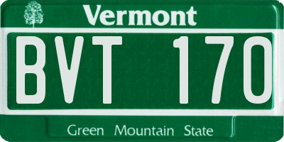 VT license plate BVT170