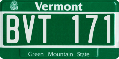 VT license plate BVT171
