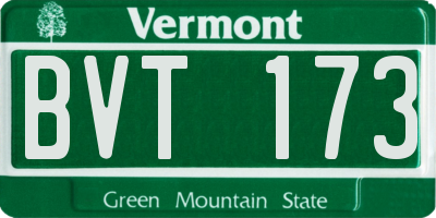 VT license plate BVT173